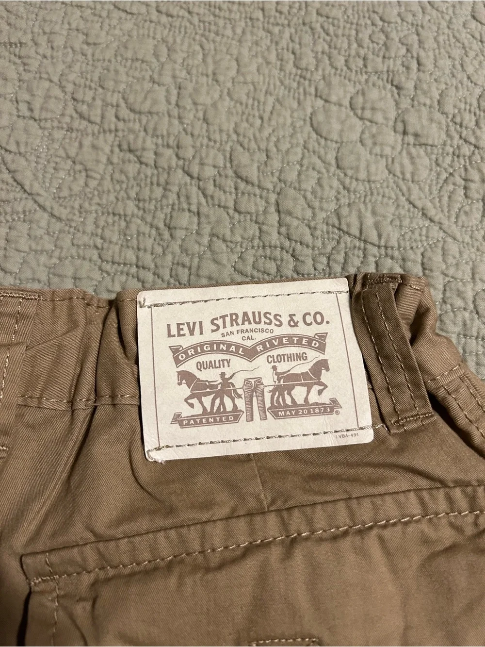 Levis Boys Tan Cargo Shorts - Breathable Utility Style